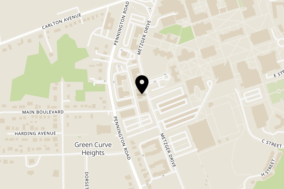 Map showing the location of Mexican Mariachi Grill Campus Town Dr on 600 Campus Town Dr in Ewing Township